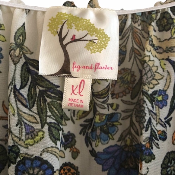 Fig and Flower Bohemian Pasley Print Dress Size XL - Picture 6 of 6